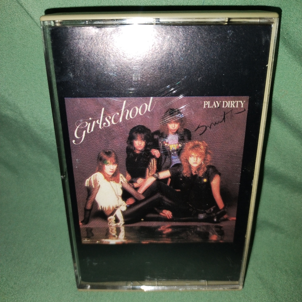 Vintage GirlSchool Play Dirty Music Cassette Tape 1983 Polygram Records